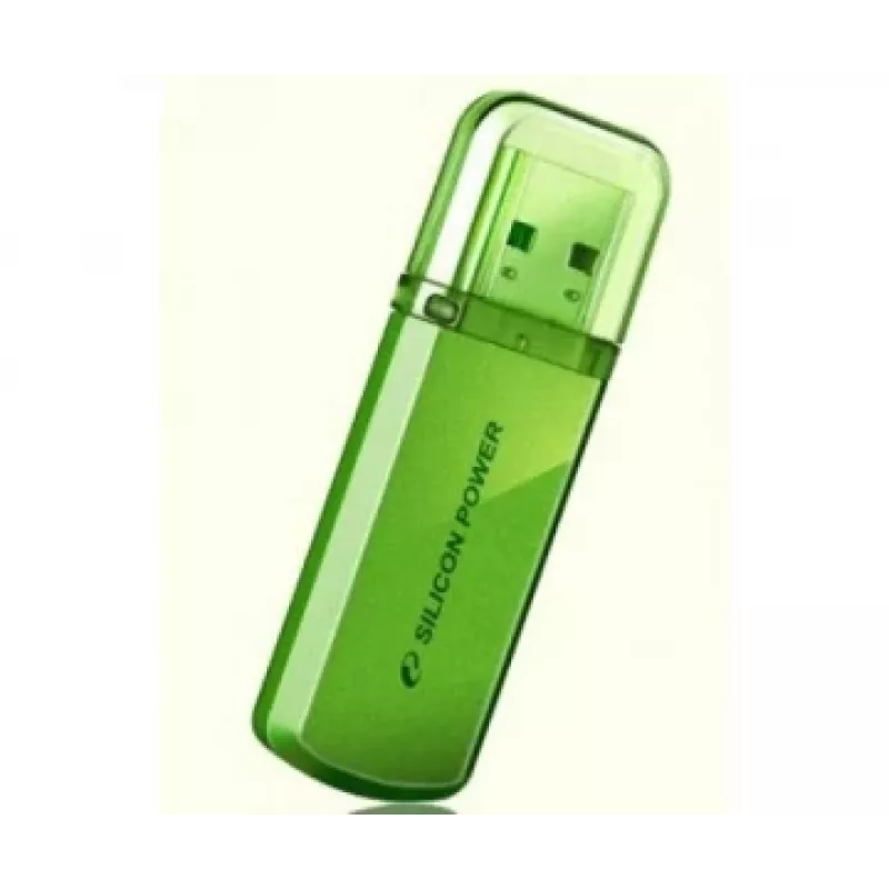 USB-mälupulk Silicon Power Helios 101 — 8 GB, USB 2.0, tüüp A, roheline, korgiga kujundus