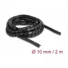 Delock painduv spiraalvoolik 2m x 10mm must