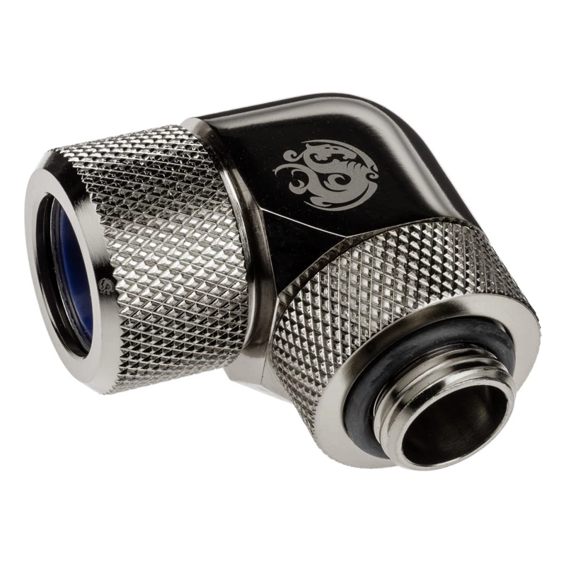 Adapter 90° BitsPower Advanced Multi-Link G1/4 tolli AG kuni 14mm OD Hardtube — pöörlev