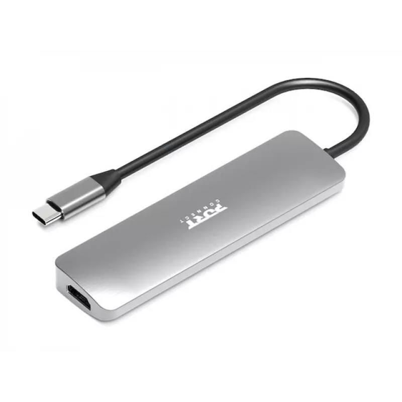 Liidesejaotur Port Designs 900162 USB USB-C — USB USB-C väljund, 3840x2160@60Hz, 20V/5A sisend, 117×34×13 mm, hõbedane