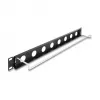 DeLOCK 67059 19-tolline D-tüüpi patch-paneel tõmbetugevdusega, 8 porti, 1U, must