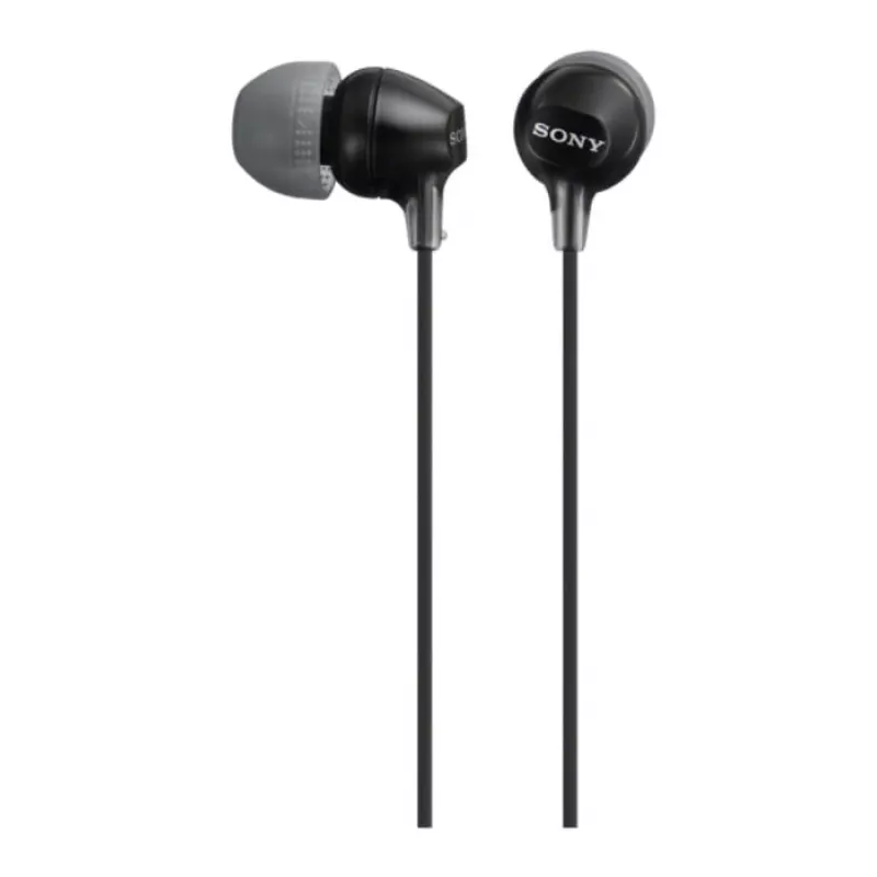 Sony MDR-EX15AP, juhtmega, 8 - 22000 Hz, kõned/muusika, 3 g, peakomplekt, must