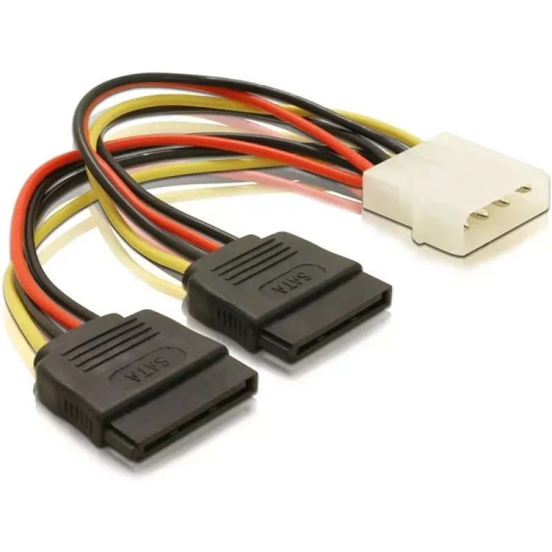 Toitekaabel SATA HDD 2x DeLOCK 60102 0,112m