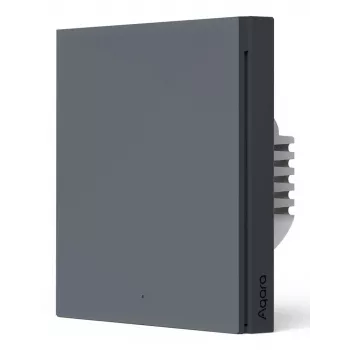 AQARA nutikas seinalüliti H1 EU (ilma nulljuhtmeta, ühe klahviga) (WS-EUK01-G), hall - Zigbee seinalüliti releega