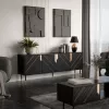 Chest of drawers cama meble Cama 4D MOUNTAIN 204x40x72 cm — Must & gold, MDF/particle board