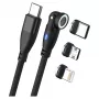 USB-kaabel RealPower MagneticCharge 100 1m USB-C must