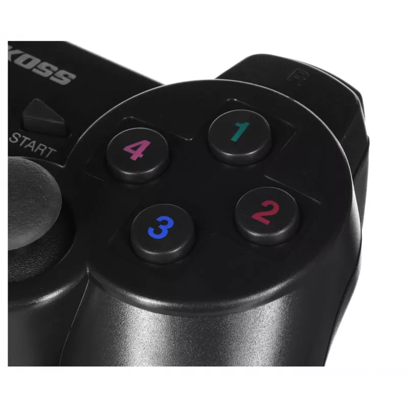 Mängupult VAKOSS GP-3925BK Must juhtmevaba RF analoog/digitaalne PC-le ja PlayStation 3-le, 12 nuppu, 2,4 GHz, nanovastuvõtja