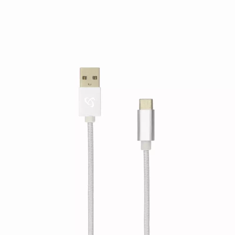Sbox USB-TYPEC-15W USB->Type C M/M 1,5m Kookosvalge