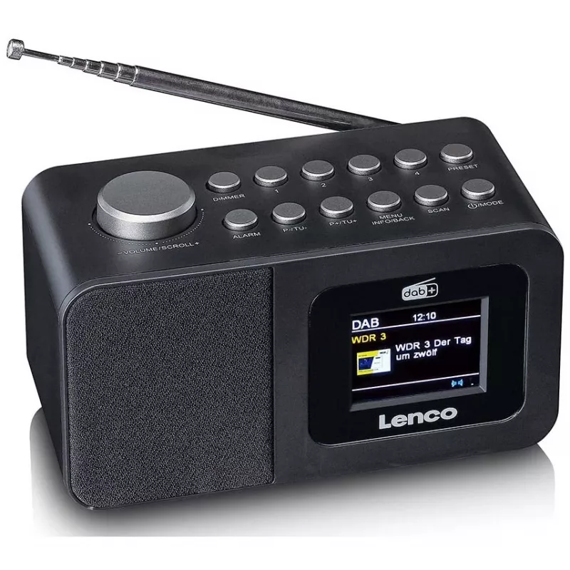 Lauaraadio Lenco CR-625BK — FM/AM-vastuvõtja Bluetoothiga, must