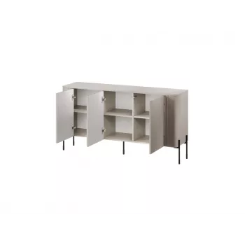 Kummut cama meble VERA 150x40x80 cm, tuhkbeež matt, puitlaastplaat, 16 mm karkass