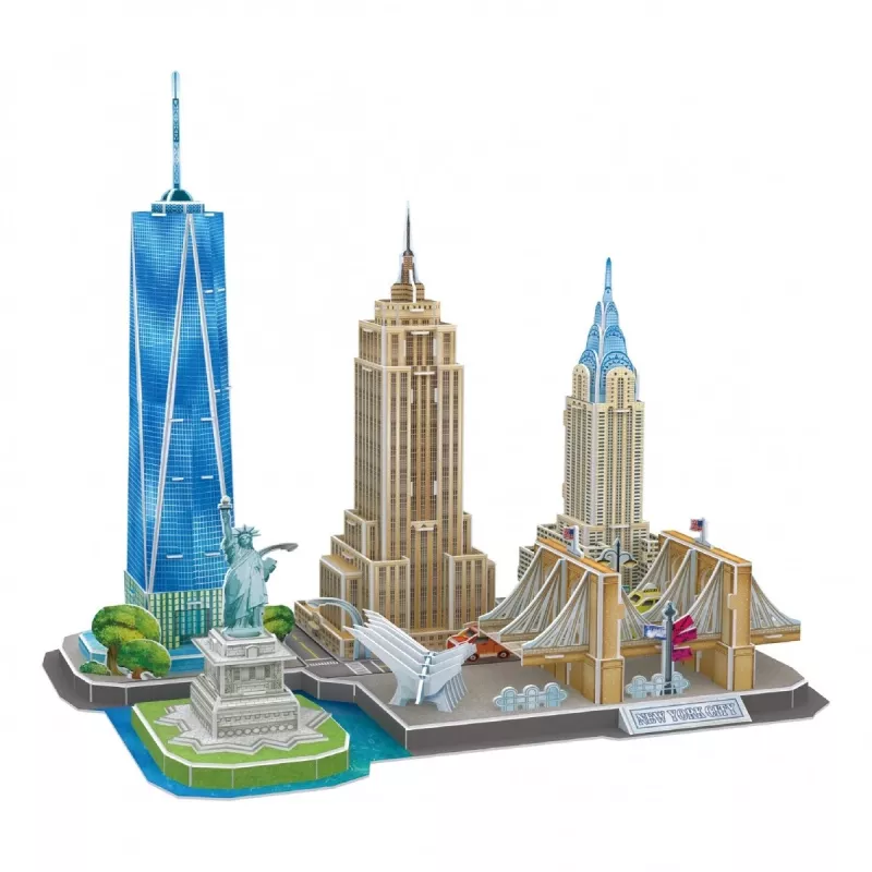 3D pusle CubicFun New York City City Line, 123 tükki, 370×420 mm, vanusele 8+
