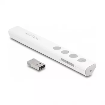 DeLOCK USB Laser Presenter valge, juhtmevaba USB RF nano vastuvõtja