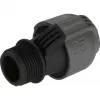 Sprinklersystem connector 25mm > 1, must ühendus/hall