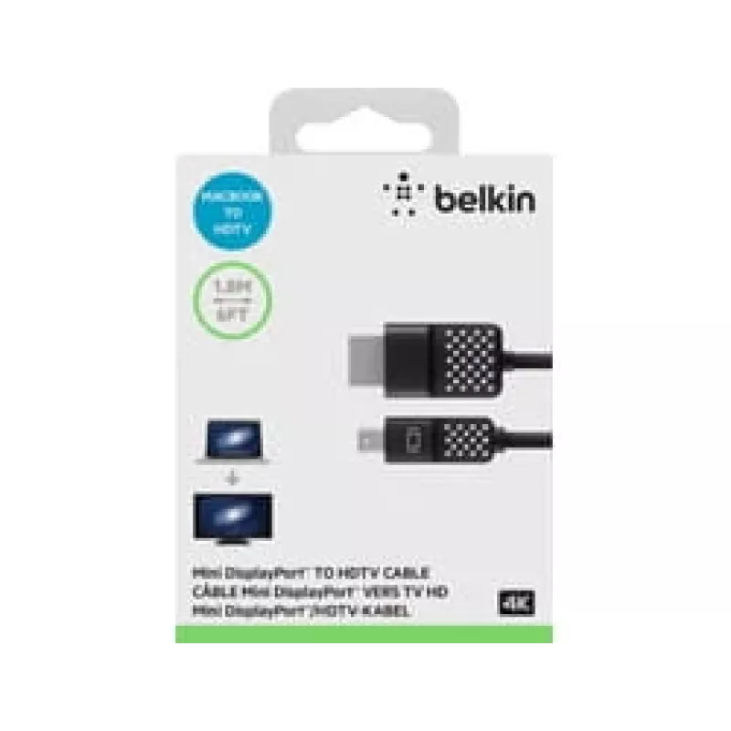 Mini DisplayPort-HDTV-kaabel, 1,8 m, Mini DisplayPort, HDMI, isane, isane, must