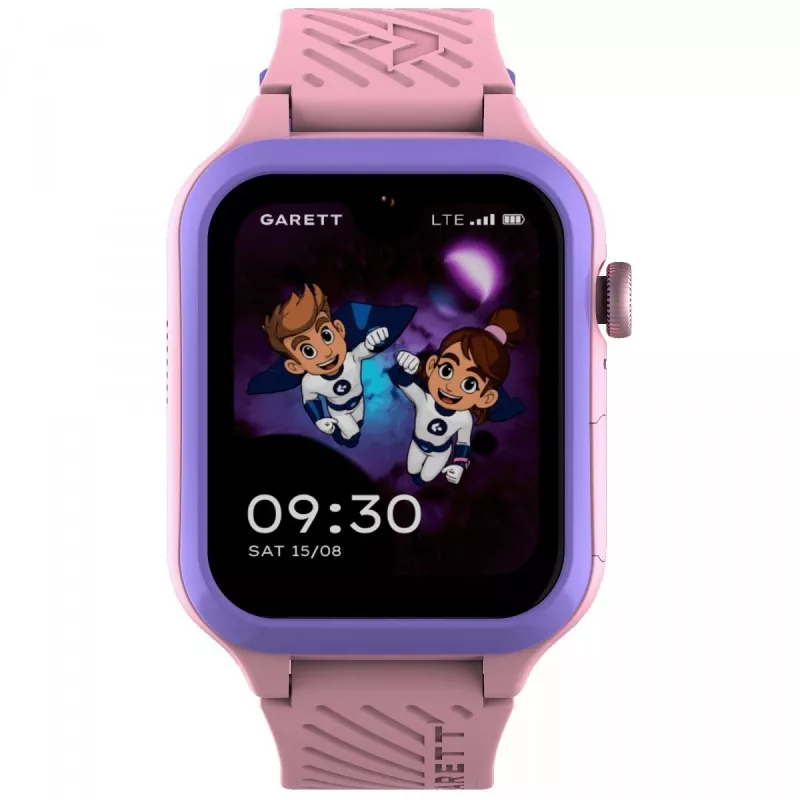Nutikell Garett Kids Essa 2 4G Roosa — laste GPS-kell 4G-ga, helistamine, SOS