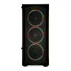 Arvutikorpus IBOX LUPUS 27 Midi Tower ATX, karastatud klaas, RGB, 455×200×380 mm, toetab ATX, GPU kuni 32 cm