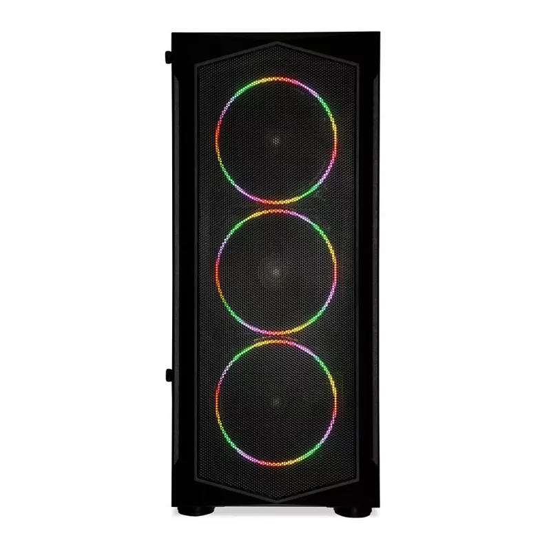 Arvutikorpus IBOX LUPUS 27 Midi Tower ATX, karastatud klaas, RGB, 455×200×380 mm, toetab ATX, GPU kuni 32 cm