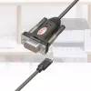 Jadakaabel Unitek Y-1105K — 1,5 m must, DB-9 isane DB-9 isasele