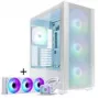 PHANTEKS XT Pro Ultra karastatud klaasist aknad, D-RGB + Glacier One 360M25 Gen2 DRGB, 360mm, komplekt - valge