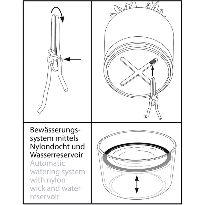 GEFU BOTANICO ürdipott, eraldiseisev, plastik, roostevaba teras, must