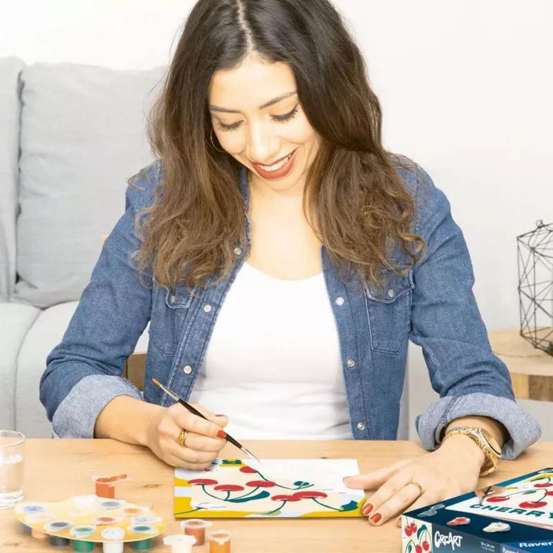Maalimiskomplekt Ravensburger CreArt – kirsid (kujundus 25514) – loominguline värvikomplekt täiskasvanutele ja noortele