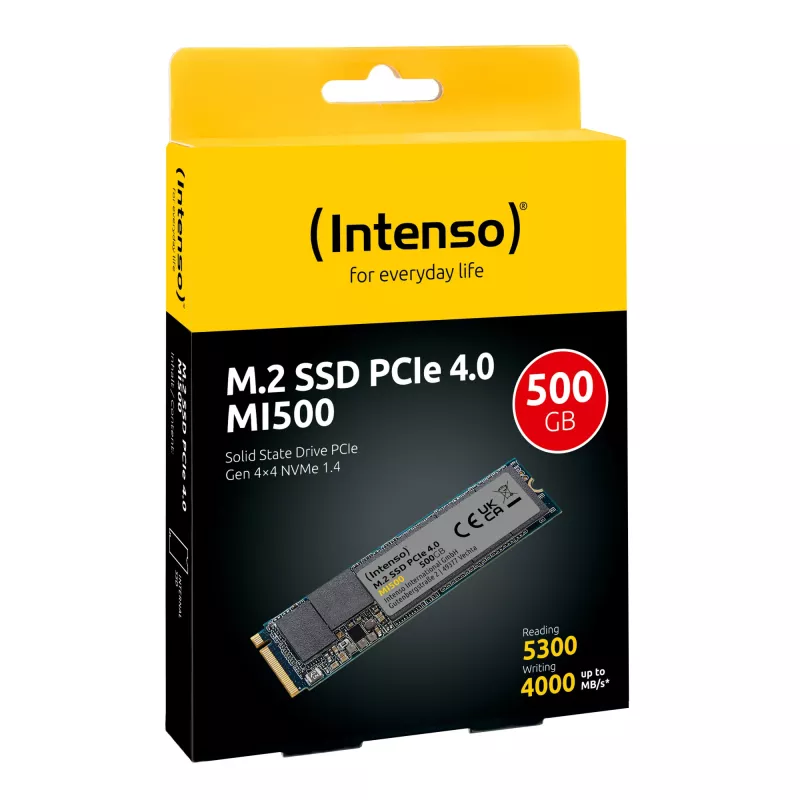 SSD-ketas Intenso M.2 500GB MI500 NVMe PCIe 4.0 x4