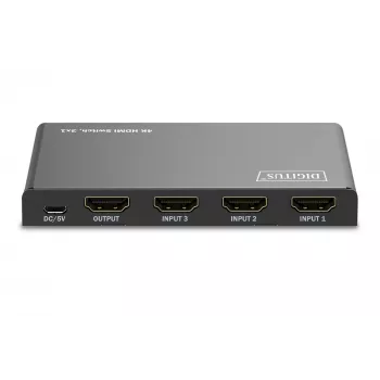 Digitus 4K HDMI Switch 3x1 Metal Must 18 Gbit/s