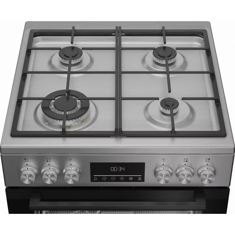 BEKO pliit | FBMA61330GXDT | Pliidi tüüp Gaas | Ahju tüüp Elektriline | Roostevaba teras | Laius 60 cm | Grillimine | LED | Sügavus 60 cm | 72 L