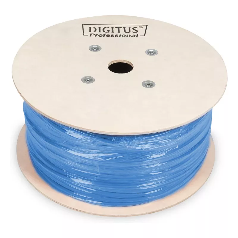 DIGITUS CAT 6A U/FTP paigalduskaabel 305 m, simplex, Cca, Easy Pull Box, sinine