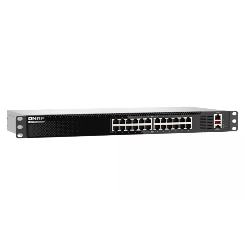 QNAP QSW-M3224-24T võrgukommutaator hallatav L3 10G Ethernet (100/1000/10000) 1U must, hõbedane