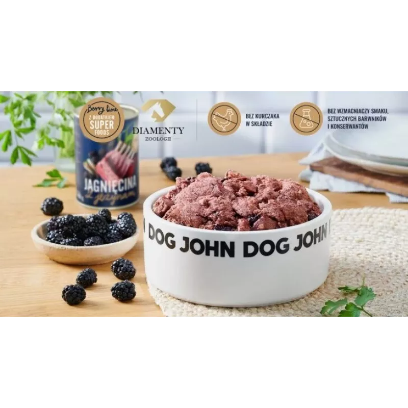 JOHN DOG Berry Line Lamb with Blackberries märg koeratoit, 800 g