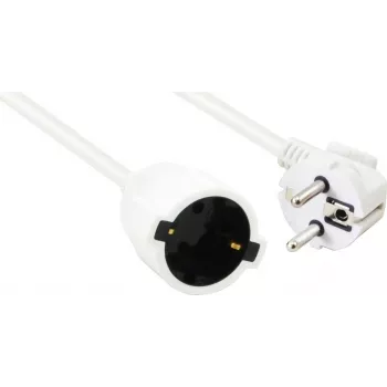 Pikendusjuhe helos 262878 CEE 7/7 (isane nurga all) kuni CEE 7/7 (emane sirge) 250V 16A 10m valge
