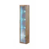Vitriin Cama Meble VIGO 180 — seinale paigaldatav klaasvitriin, 1800×400×300 mm, wotan tamme