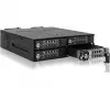 ICY DOCK - ToughArmor MB720MK-B V3 - 4x PCIe 4.0 M.2 NVMe 4x OCuLink-ile 1x 5.25 sahtliga mobiilses raamis, metallist, must, võtmelukuga (tri-mode ühilduv)
