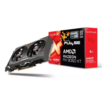 Graafikakaart Sapphire Radeon RX 9060 XT — 8 GB GDDR6, 128-bit, PCIe x16 5.0, kahe ventilaatoriga jahutus
