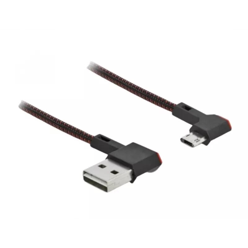 USB-kaabel DeLOCK EASY-USB 2.0 Type-A-pistik Micro-B isasele nurga all 0,2 m must