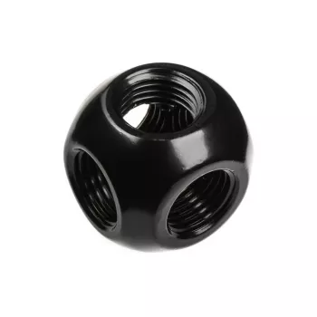 Bitspower Q-Adapter 5x IG 1/4 matt must - mitme pordiga G1/4 liitmiku adapter
