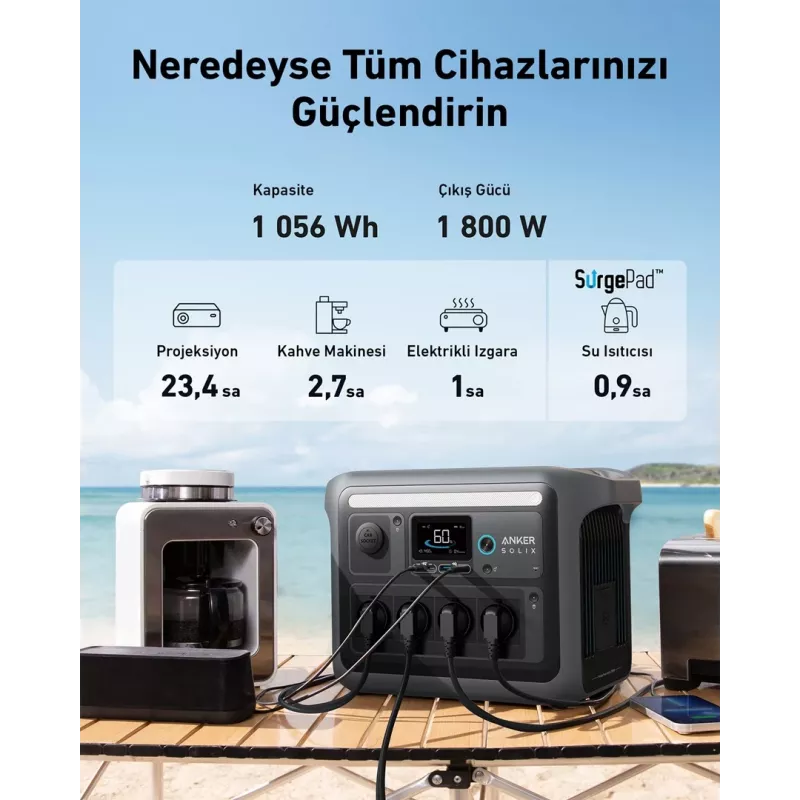 Anker Solix C1000X kaasaskantav elektrijaam 8 1800 W 12.9 kg