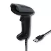 Käeshoitav vöötkoodilugeja QOLTEC 50863 — 1D/2D skanner, USB-juhtmega, LED-andur, must, 5V, 1,8 m kaabel