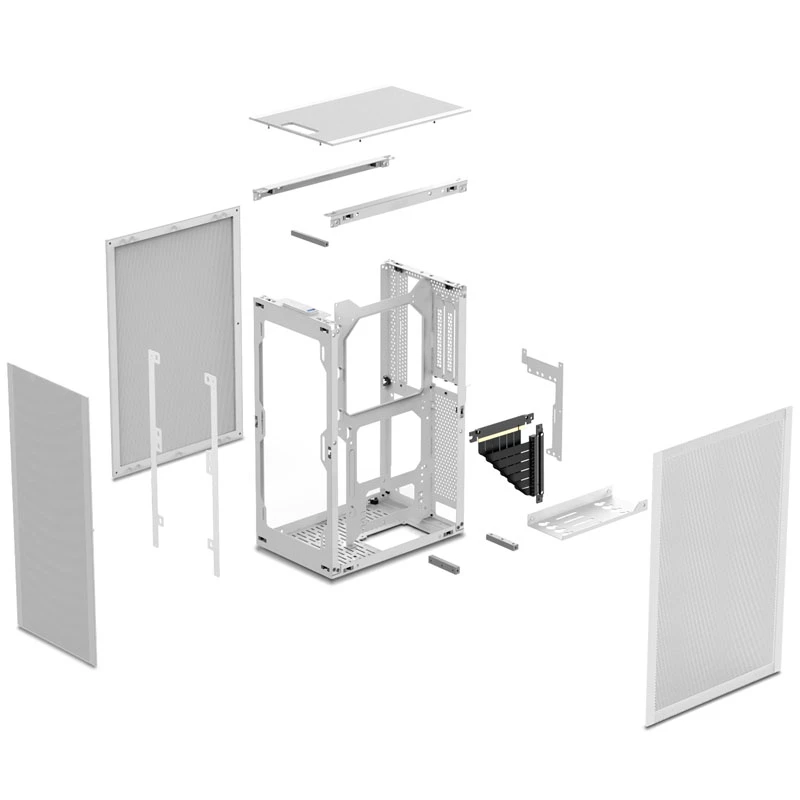 Arvutikorpus SSUPD Meshlicious Full Mesh PCIE 4.0 Edition Mini-ITX korpus - valge