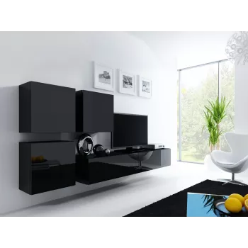 Storage cabinet cama meble VIGO 50×50×30 cm wall-mounted, must/must läige