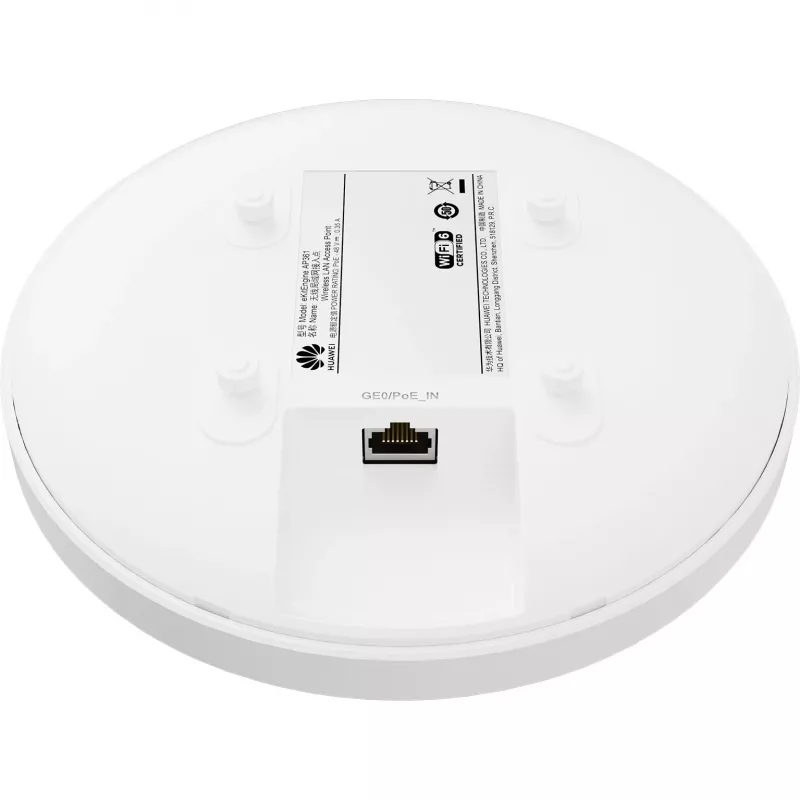 Huawei AP361 - pääsupunkt - Wi-Fi 6 - 2,4 GHz, 5 GHz - seinale / lakke / DIN-liistule paigaldatav (50086871)
