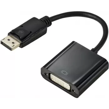 Renkforce RF-5771774 DisplayPorti / DVI adapter [1x DisplayPorti pistik - 1x DVI-pesa 24+5 kontaktiga] Must PVC ümbris 15 cm (RF-5771774)