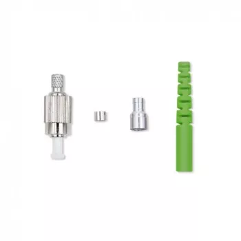 Fiiberoptiline pistik FC/APC Qoltec 54443 Single-mode Roheline Hõbedane Kollane