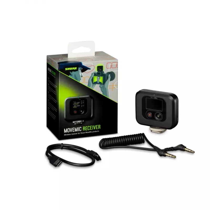 Juhtmevaba kaamerale kinnitatav vastuvõtja Shure MV-R-Z6 — 50–20000 Hz, 30 m leviulatus, 12–15 V, 308×101×38 mm, 0,429 kg, must
