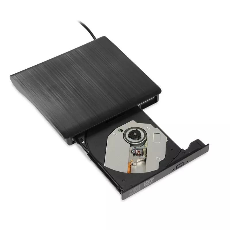 DVD-ROM väline optiline seade IBOX IED02, USB 3.2 Gen 1, DVD-ROM (8x) / CD-ROM (24x), must