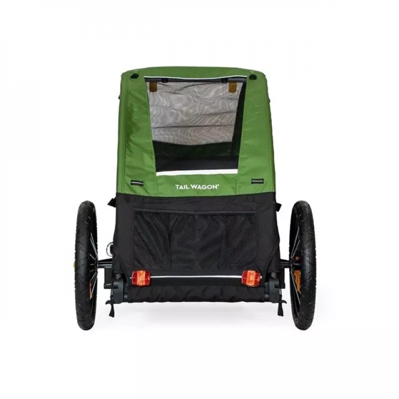 Lemmikloomakandur BURLEY Tail Wagon BU-947108 — pehmeküljeline koerakandur, must/roheline