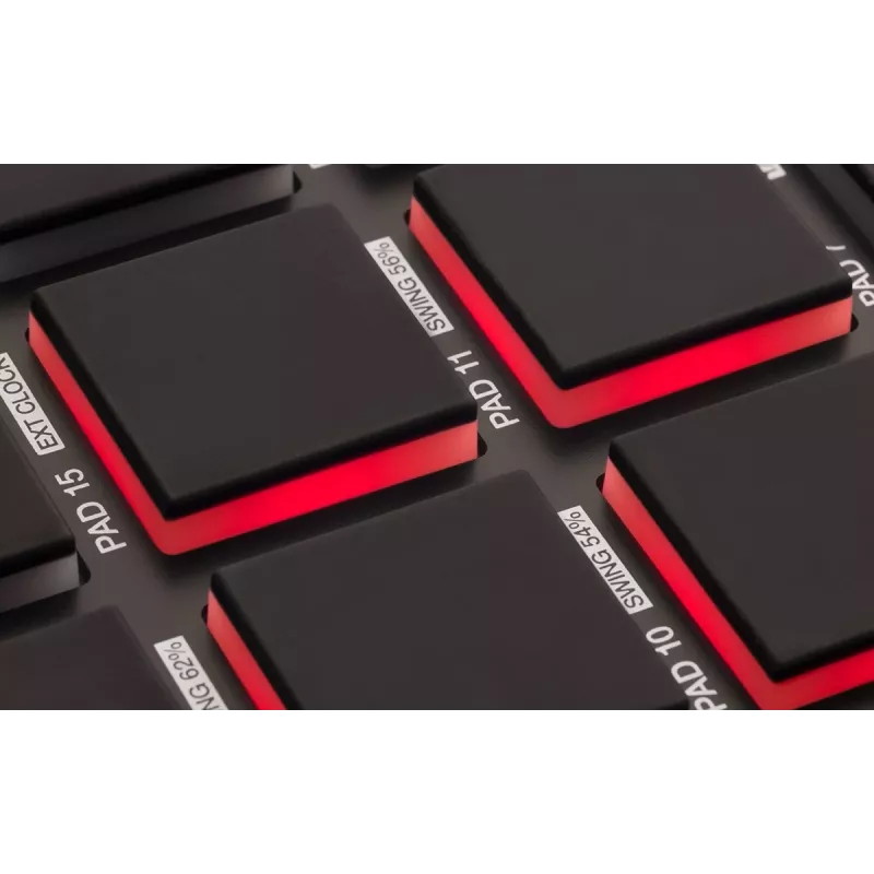 Audio Mixer Akai MPD218 Must 16 patja USB MIDI-kontroller