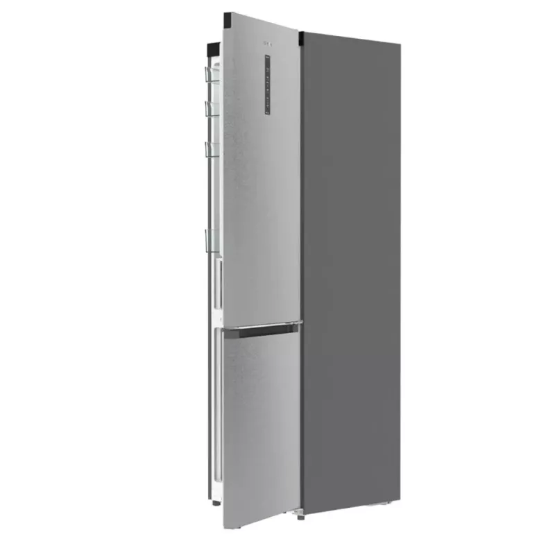 Külmik-sügavkülmik Gorenje NRB620E61X4WFE, eraldiseisev, roostevaba teras, kogumaht 413 L, sügavkülmik all 130 L, NoFrost, LED-ekraan
