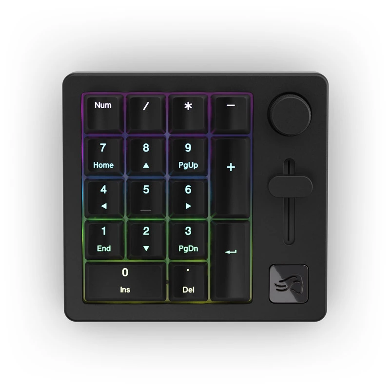 Juhtmevaba / juhtmega numbriklaviatuur Triton Glorious GMMK Wireless Numpad — Fox mehaanilised lülitid, must